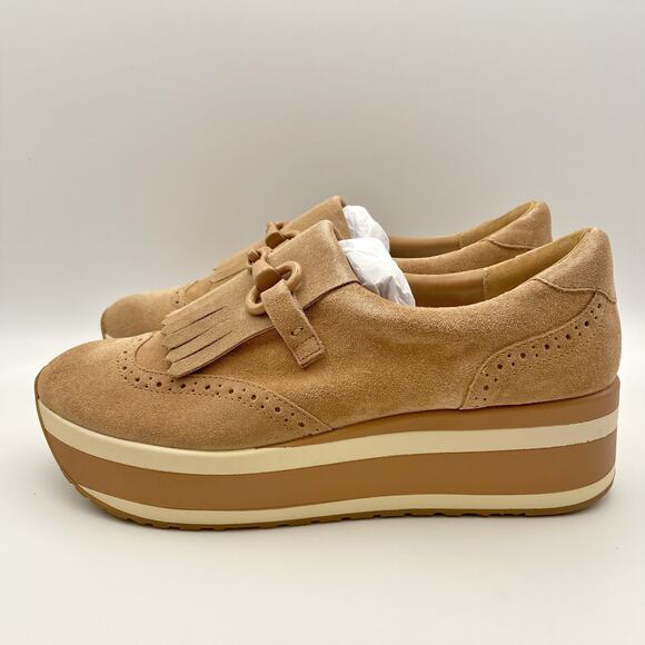 Dolce Vita Women's Jhax Suede Shoe US 9 EU 39-40 Light Brown/Cream NIB - Picture 7 of 12